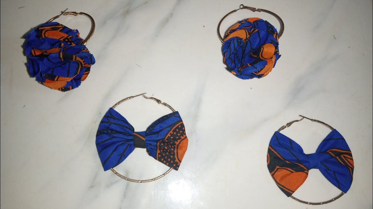 DIY HOOP earrings Africa Print-Ankara #Tutorial #2021 #DIY