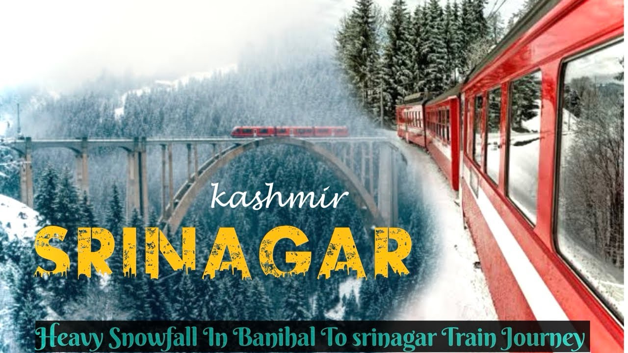 Kashmir : Heavy Snowfall In Srinagar To Banihal  Train journey | Srinagar | Gulmarg 