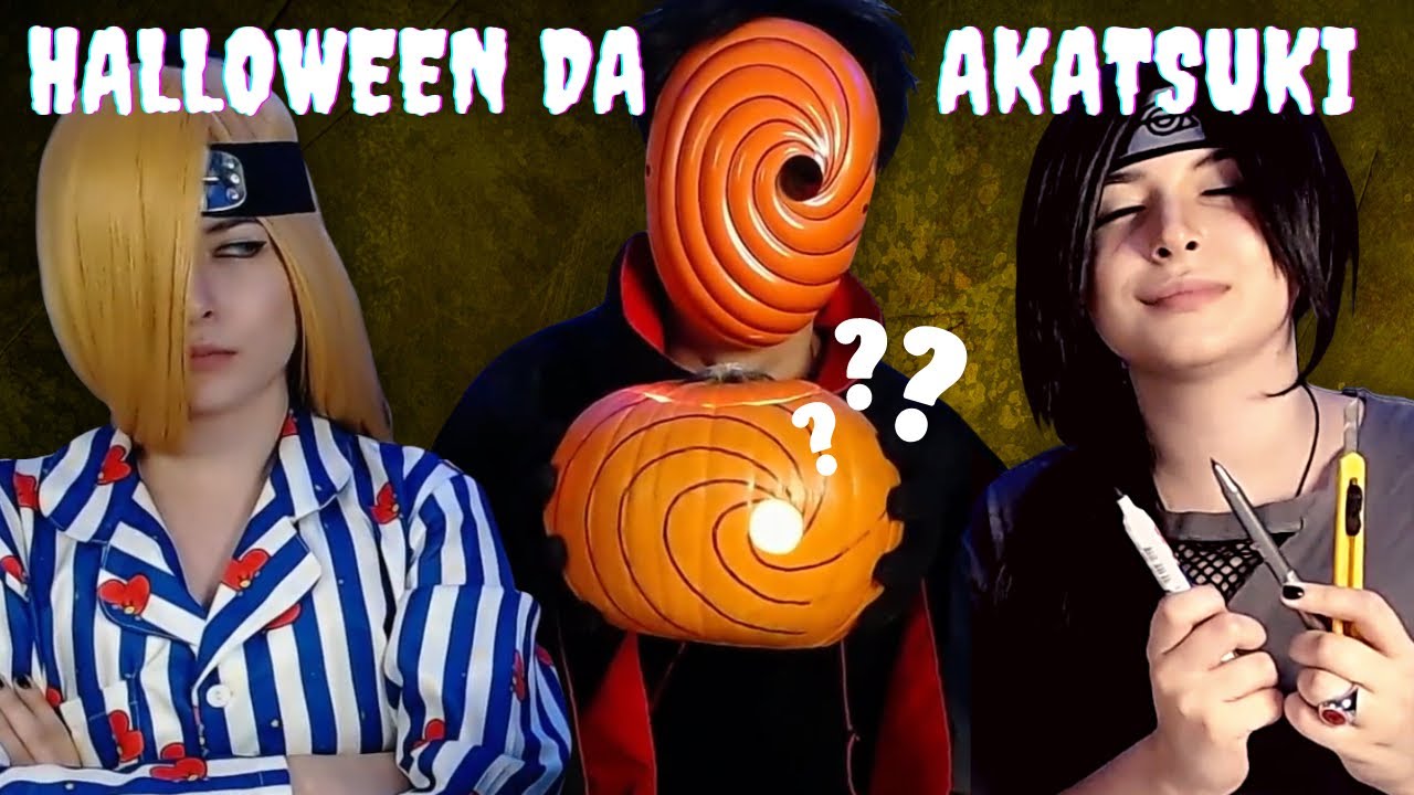 DEIDARA , ITACHI E TOBI FAZENDO UMA ABOBORA DE HALLOWEEN!