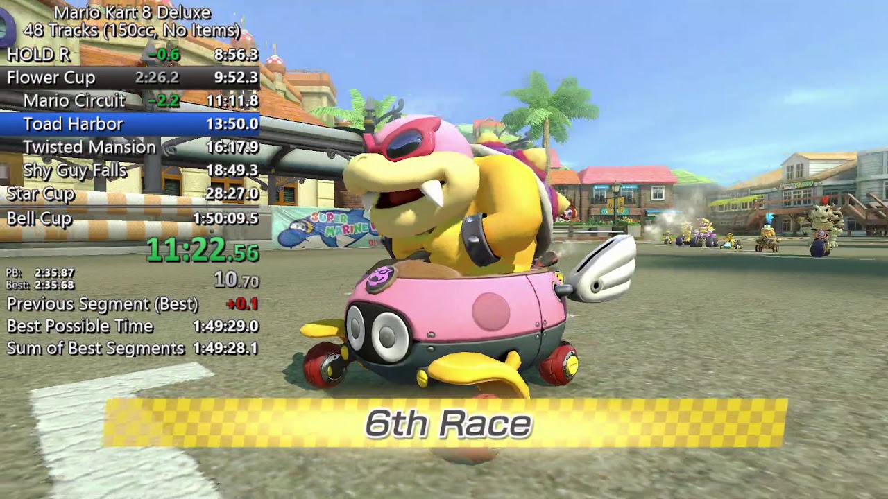 [MK8DX] 1:49:42 48 Tracks Speedrun (150cc, No Items)