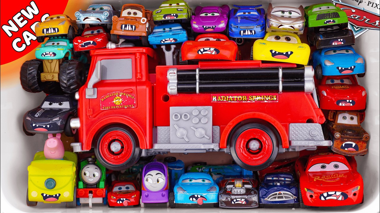 Disney Pixar Cars Unboxing Review | Lightning McQueen Firetruck Rescue Collection
