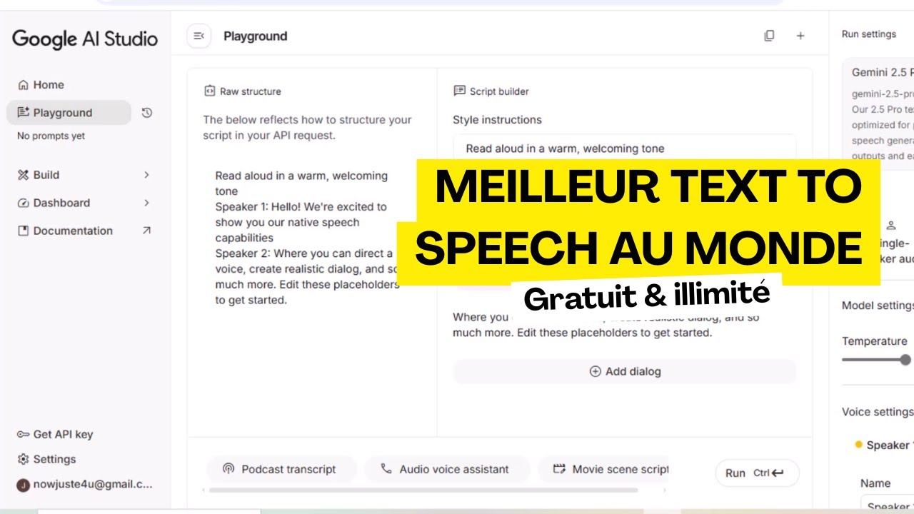 Le Meilleur Générateur d'audio au monde - Gemini TTS