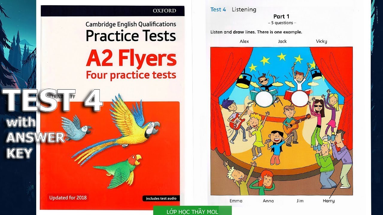 Flyers OXFORD Four Practice Tests - Listening Test 4 | Lớp Học Thầy Mol
