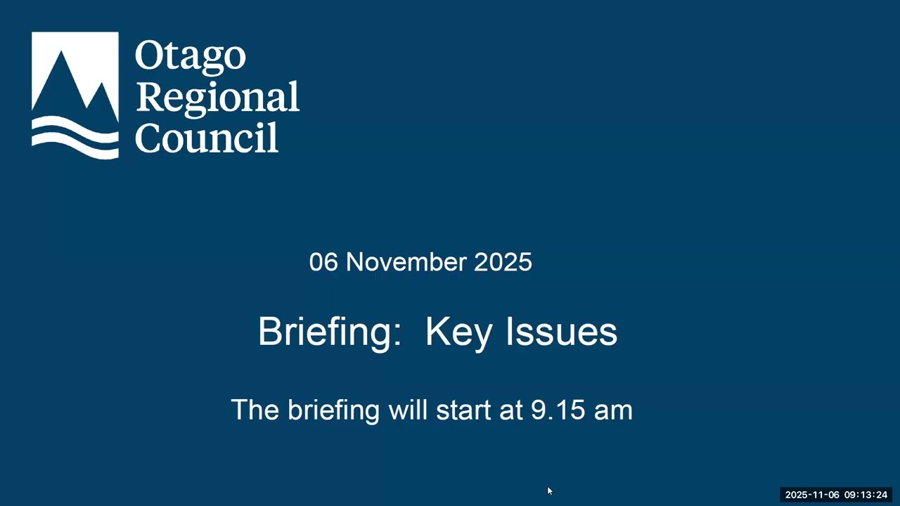 Briefing: Key Issues Part 1 - 6 November 2025