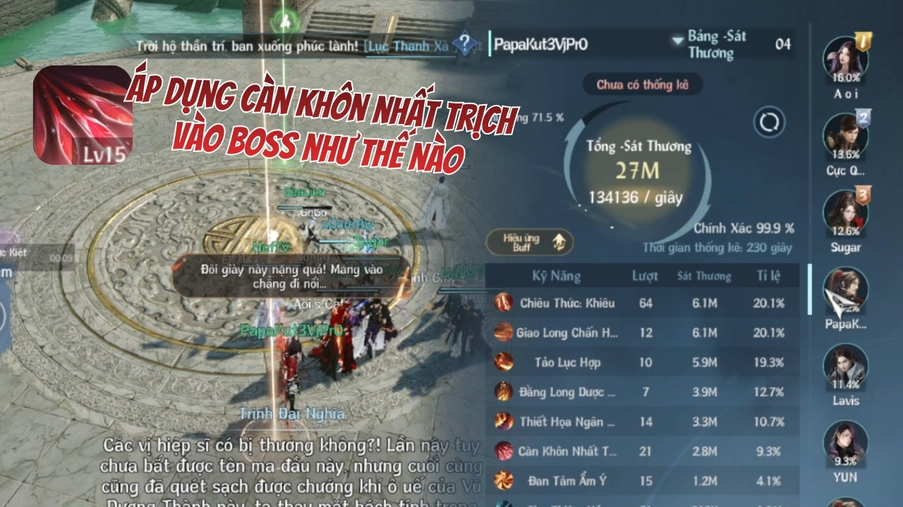 Sức mạnh của Càn Khôn Nhất Trịch với Huyết Hà trong raid thực tế - Thử thách vinh dự nội thành