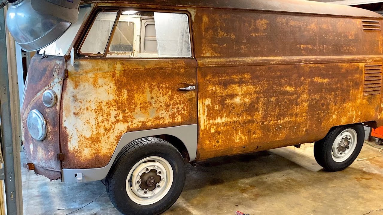 VW BUS RUSTY | NEW Wheels & Tires Installed after 40 YEARS - RESURRECTION RESTORATION! VW Kombi, CT
