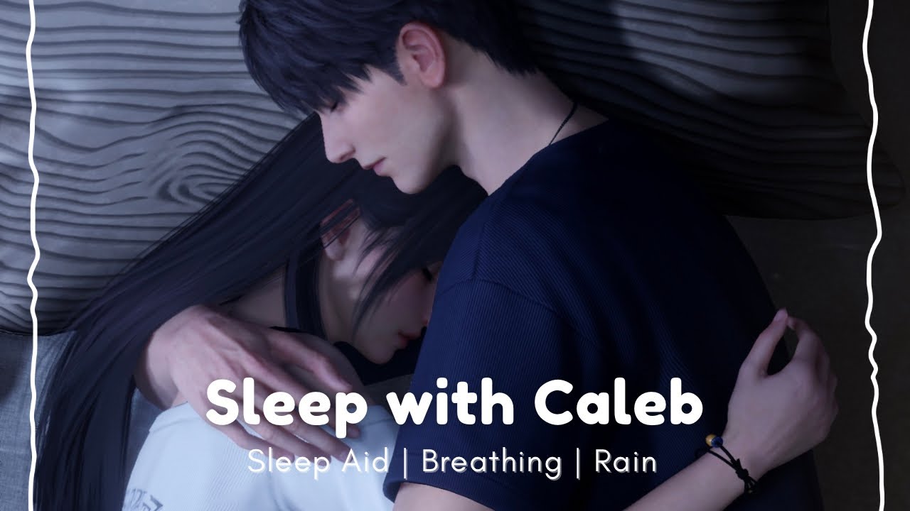 [ASMR] Sleep with Caleb | Sleep Aid | Breathing | Rain | No talking | 8 Hours | Love and Deepspace