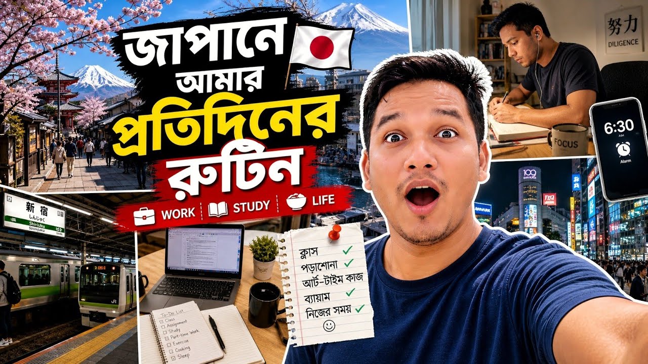 A Day in My Life in Japan। Students Life in Japan। Japanese Language School Vlog Bangla