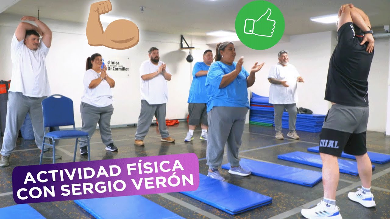 EL TRATAMIENTO DE LOS EX PARTICIPANTES: Hicieron actividad física con Sergio Verón