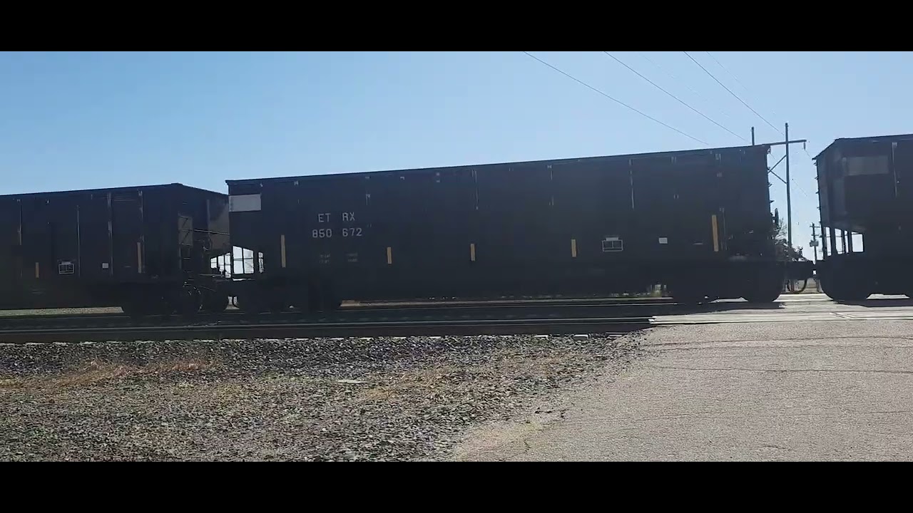 UP 9649 leading empty coal train west of Gibbon 