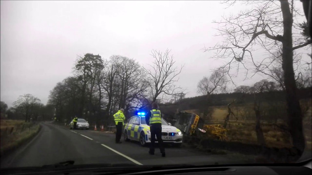 Crane Wagon overturned on the Grassington Road - B6265 - 19th Jan 2017
