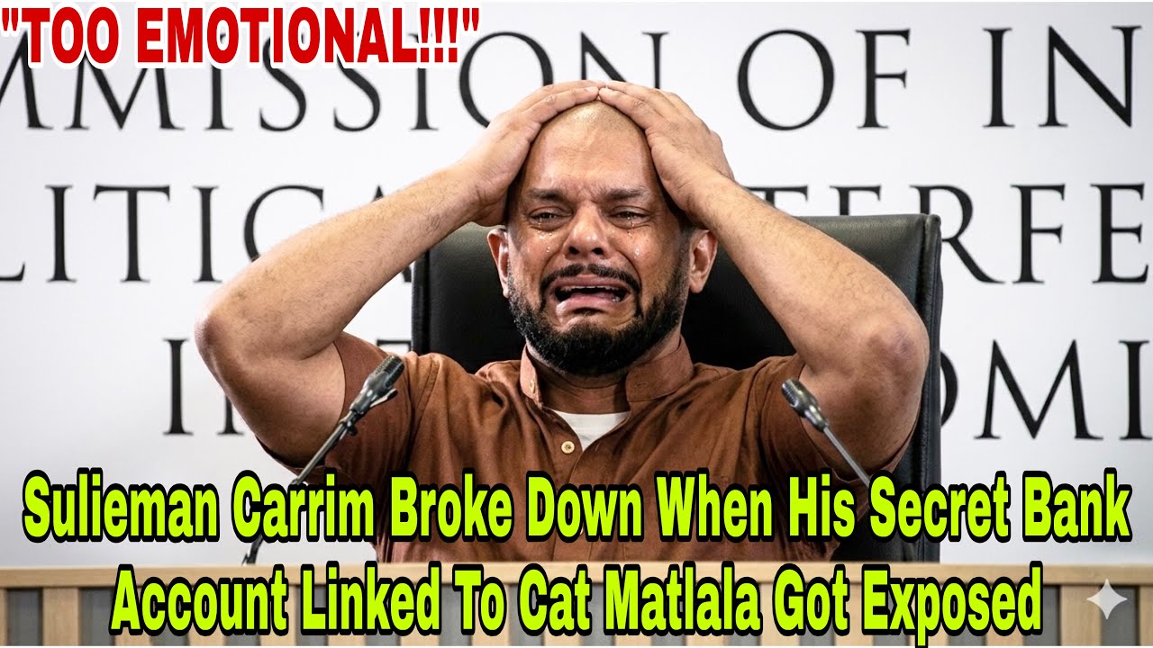 TOO EMOTIONAL; Suleiman Carrim Broke Down When His Criminal  Secret Bank Account Got Exposed