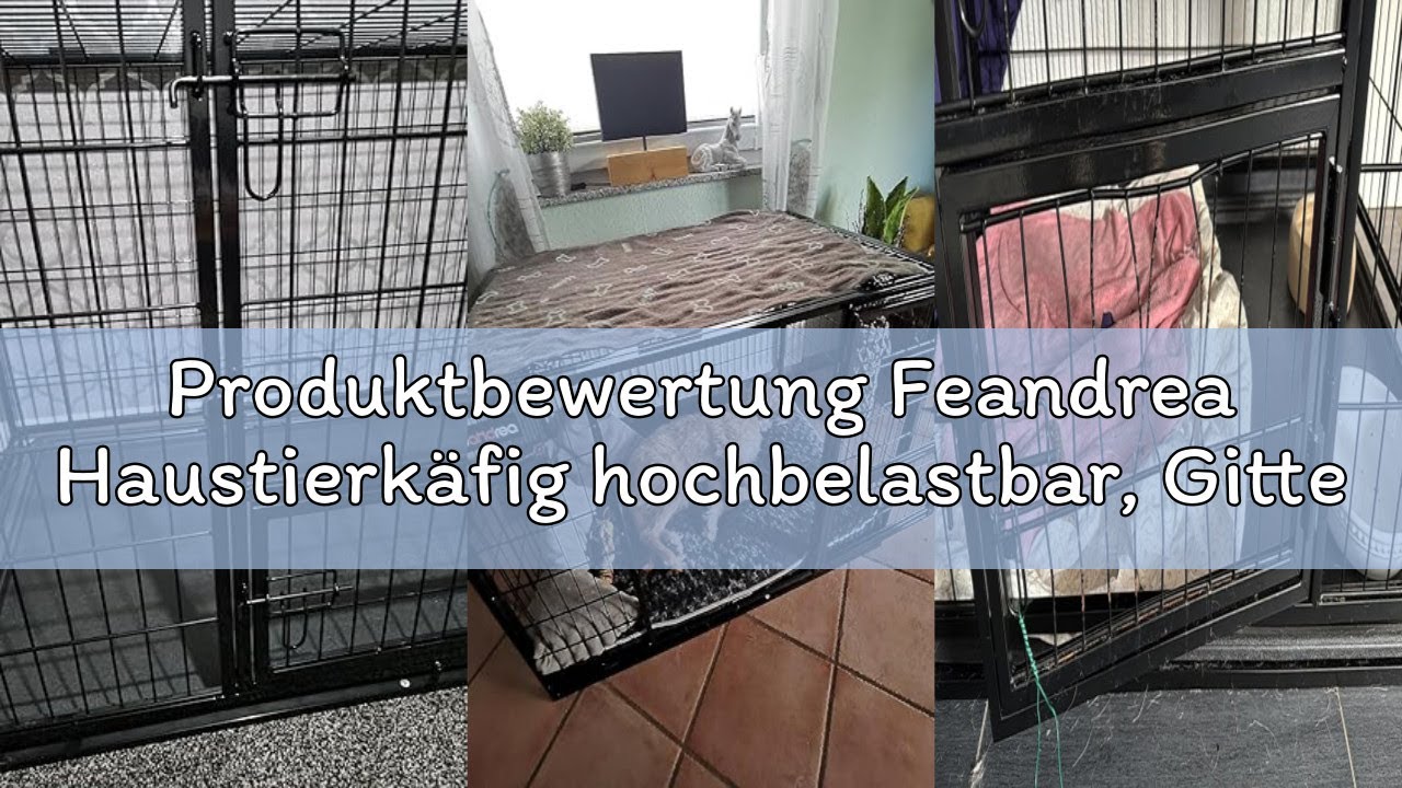 Produktbewertung Feandrea Haustierkäfig hochbelastbar, Gitterbox, transportabel, 122 x 75,5 x 80,5 c
