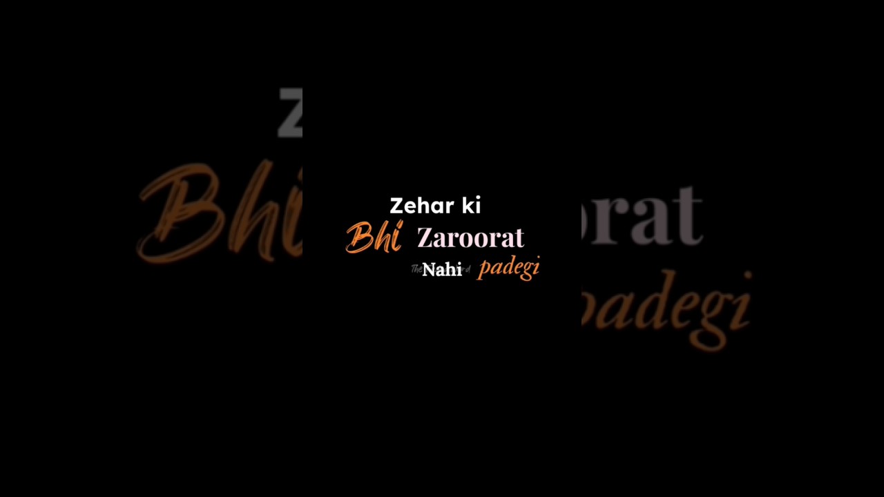 Roj maroge. 😆💔| Black Screen Lyrics Status Shayari Video 