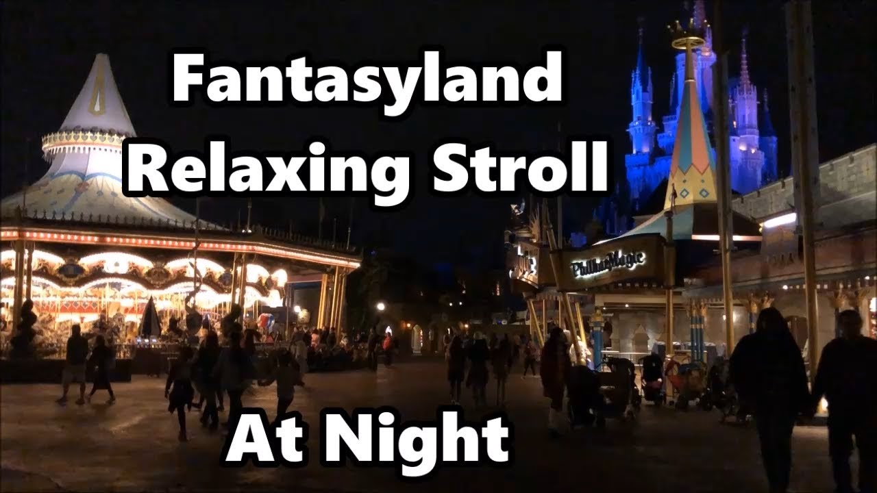 Fantasyland Relaxing Stroll at Night | Magic Kingdom | Walt Disney World