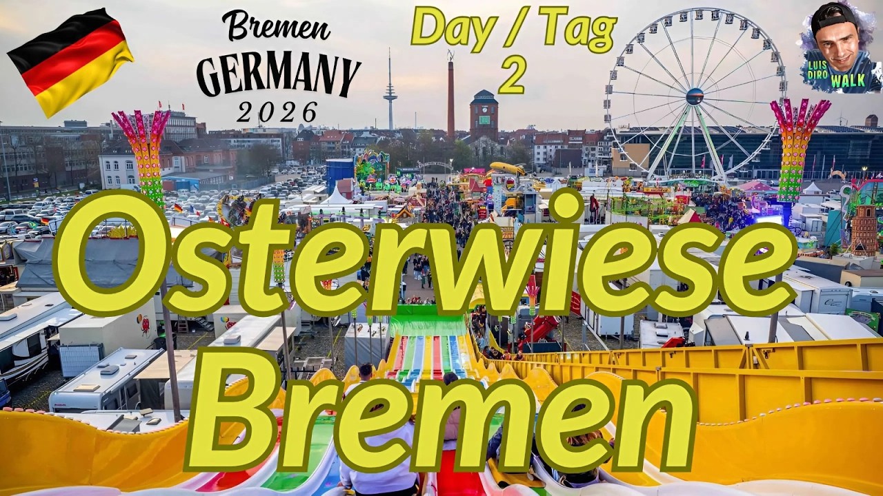 Osterwiese Bremen 2026 Walk - Day/Tag 2🌏Bremen / Germany✈️ 🇩🇪 - March 2026 - (4K Video)