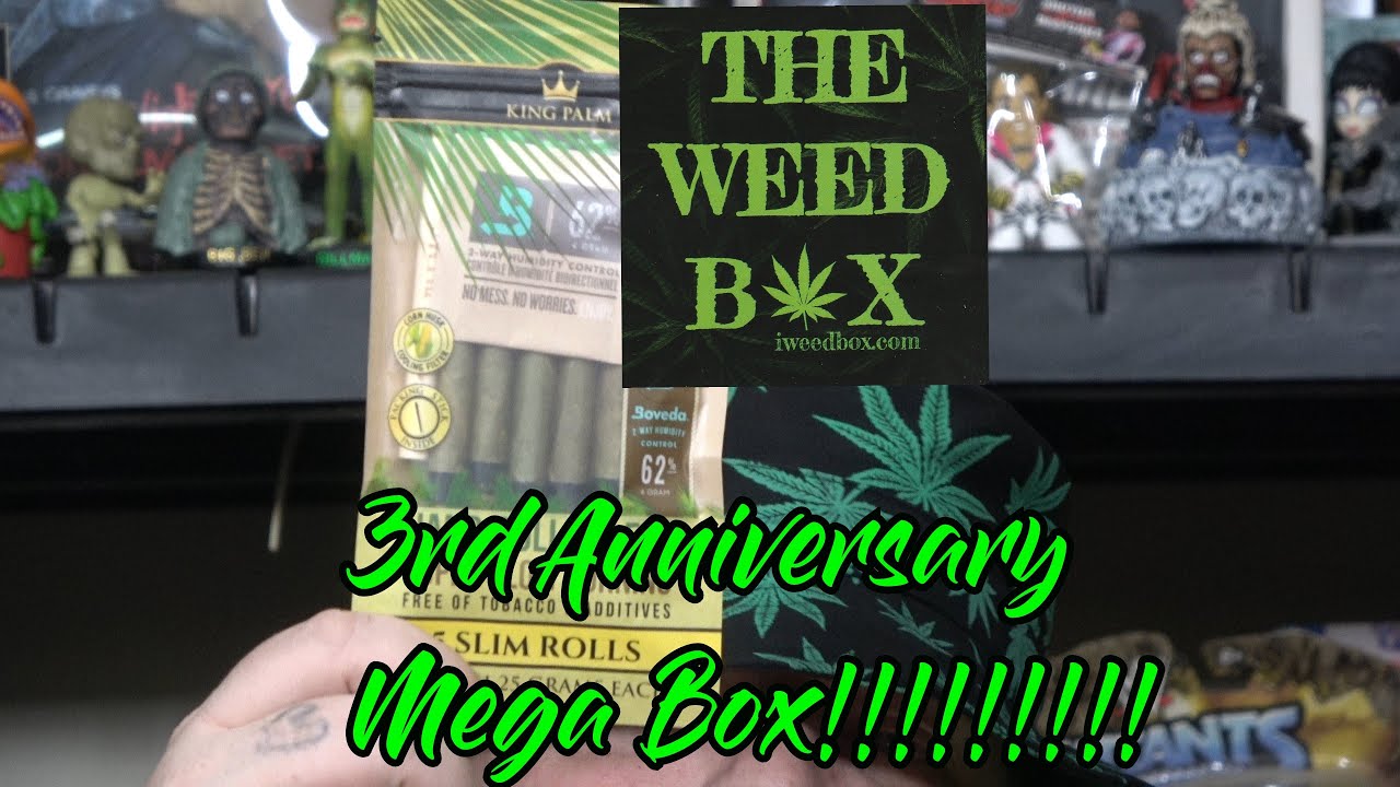 Unboxing 3rd Anniversary Mega Box From The Weed Box August 2020