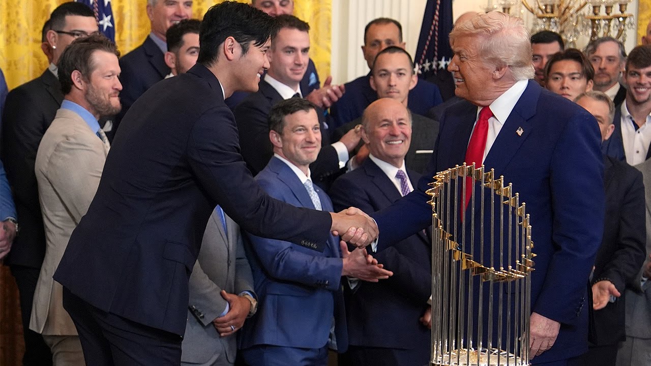 Dodgers visit White House to celebrate 2024 World Series win