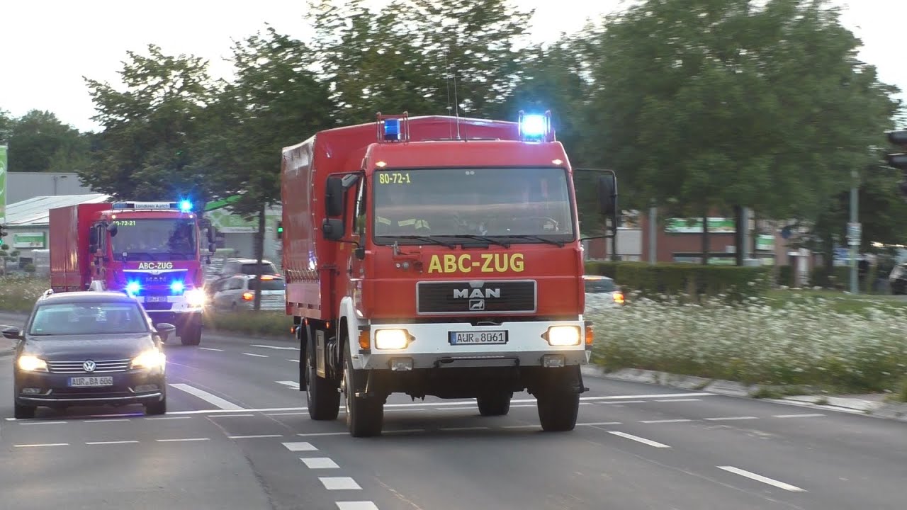 [Chlorgasaustritt im Auricher Schwimmbad] Einsatzfahrten ABC-ZUG Lk Aurich und mehr