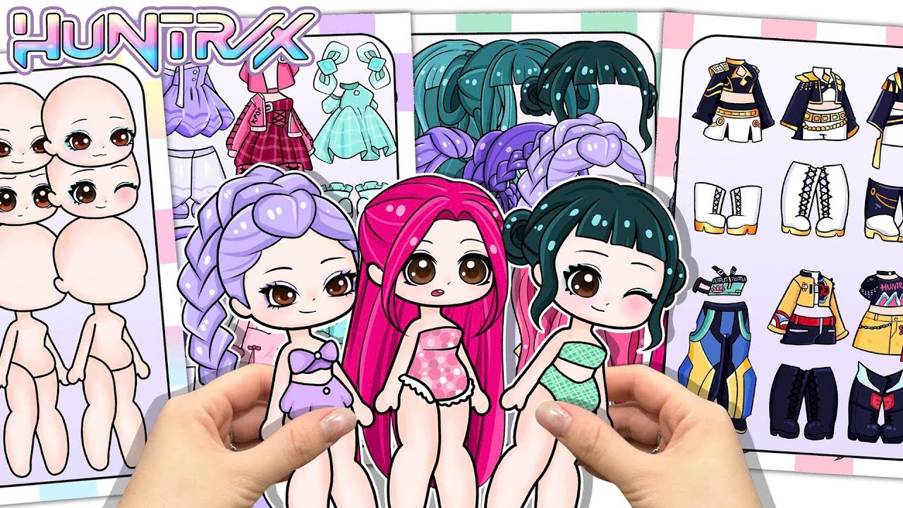 (🌸Tutorial🌸) KPOP DEMON HUNTERS Fashion Game Book | ASMR #Rumi #Mira # Zoey