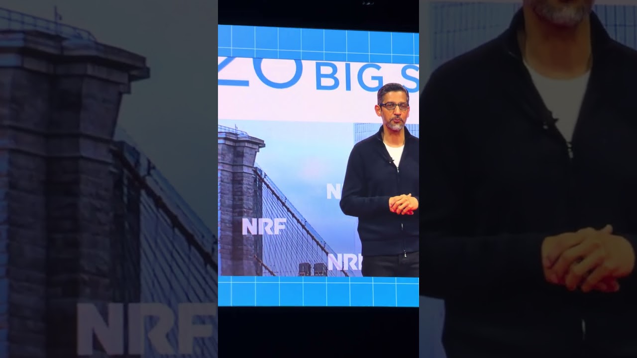 Sundar Pichai CEO from Google at the main stage of NRF’26 - Universal Commerce Protocol 