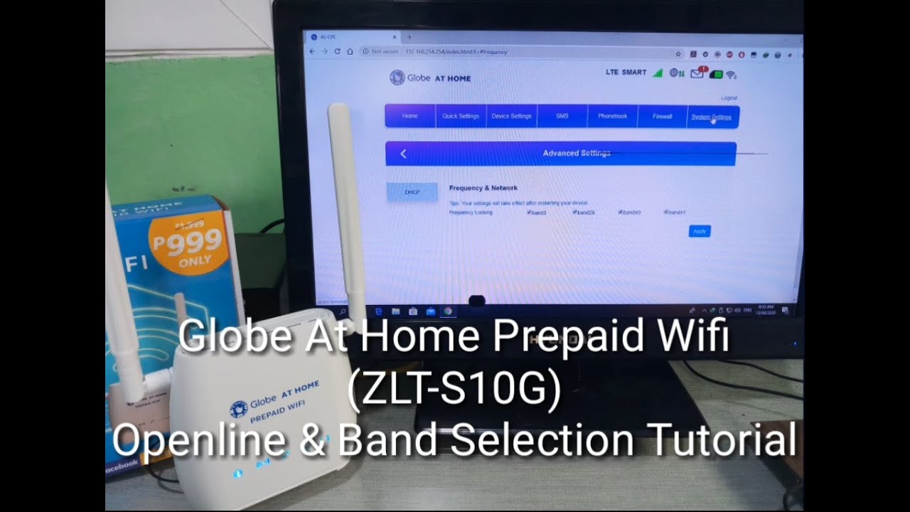 Globe At Home Prepaid Wifi ZLT-S10G Firmware Version S10G_2.00 Openline & Band Selection Tutorial