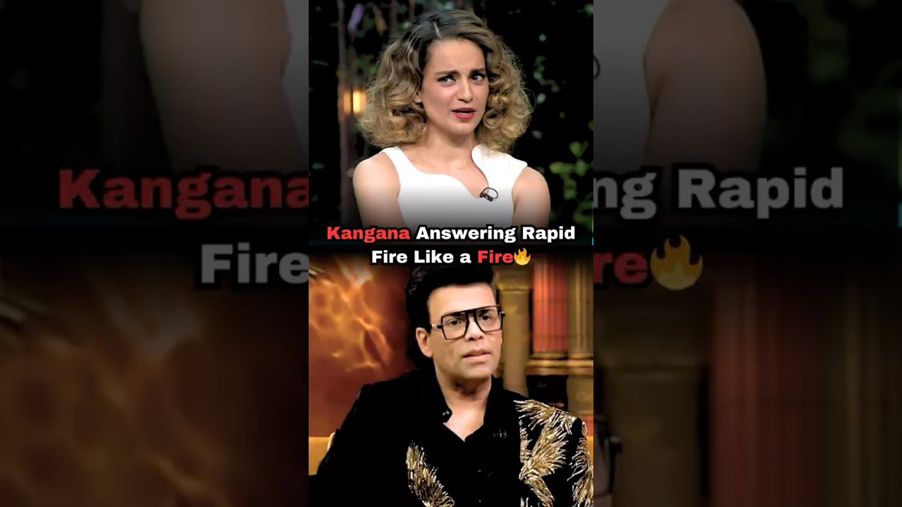 Kangana Turns Rapid Fire Into A Fire🔥Karan Johar #kanganaranaut #karanjohar #bollywood