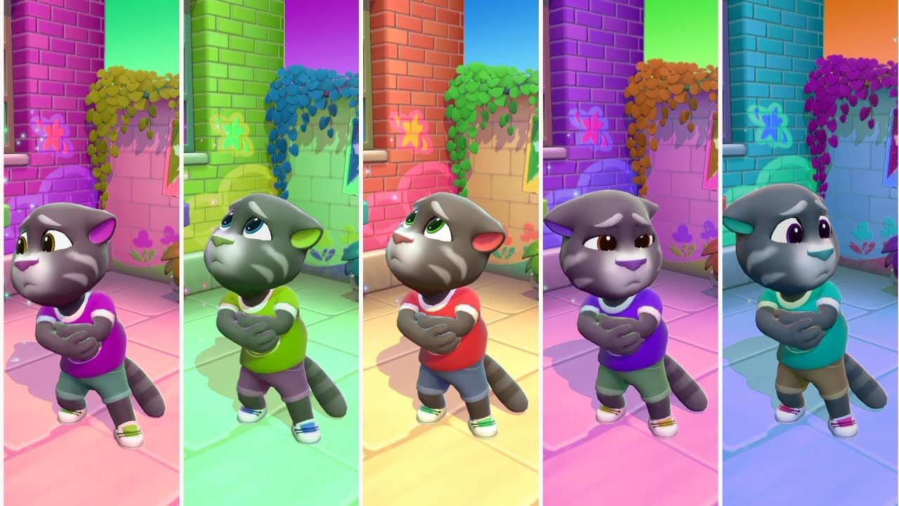 MY Talking Tom outfit 7 Effects -- Learning Colours Reaction Gameplay 
