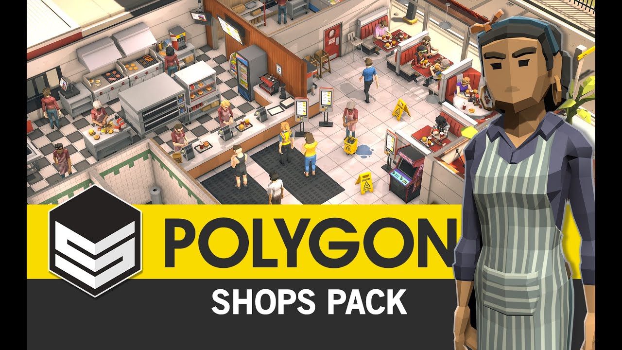 POLYGON - Shops Pack  - (Trailer) 3D Low Poly Art for Games by 