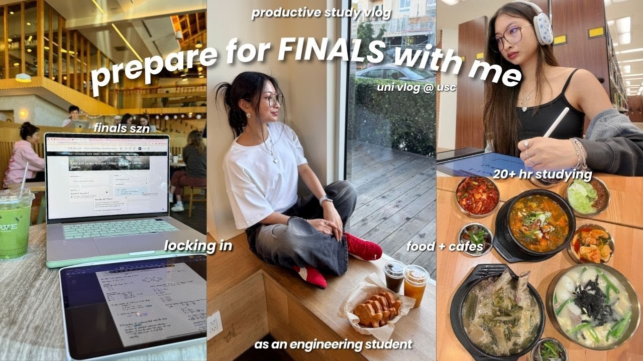 prepare for FINALS with me 🖇️ | 20 hr studying, cafes, productivity