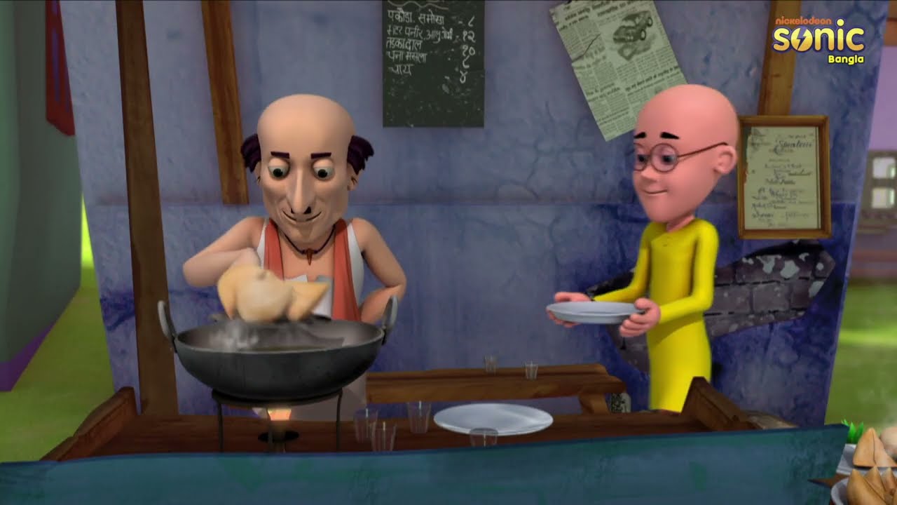 পাতলু গয়া চাইওয়ালে সে সমোসা লেন | Motu Patlu | Patlu went to the tea vendor to buy samosa