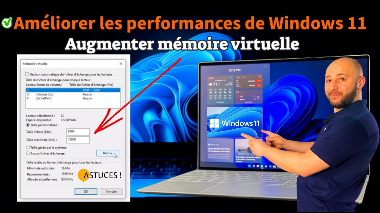 Augmenter la mémoire virtuelle Windows 11