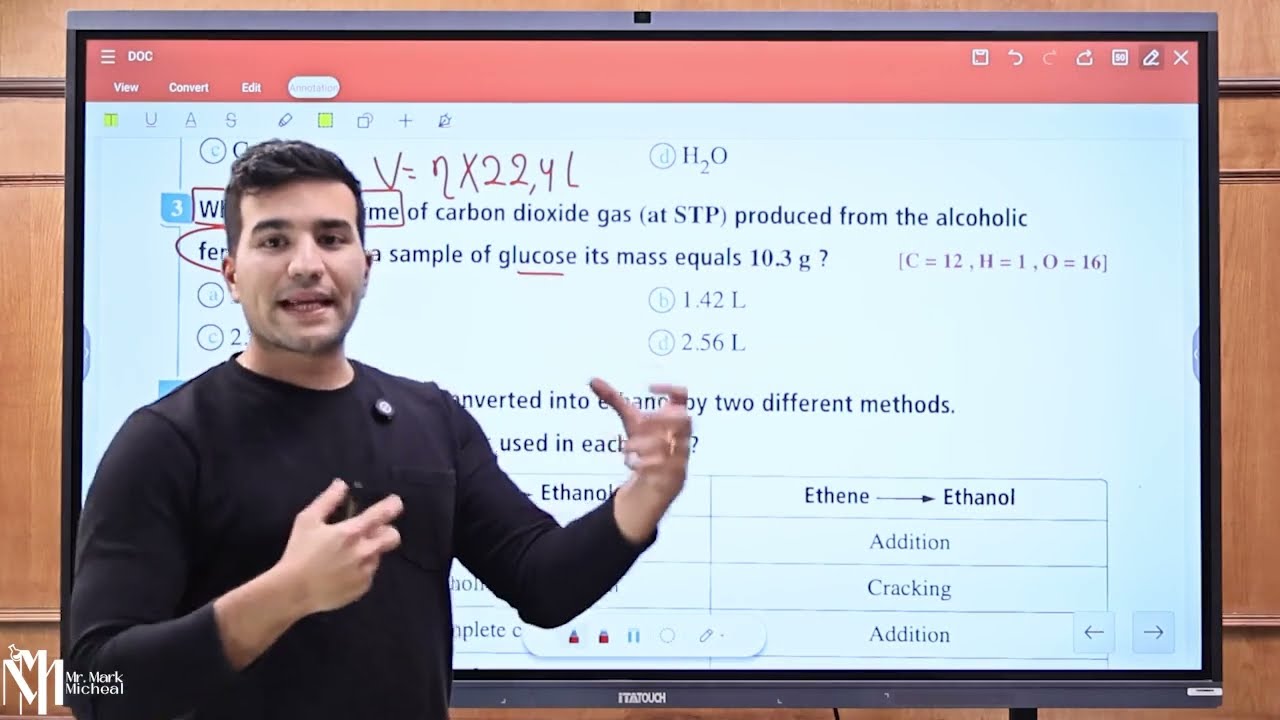 Chemistry | SeniorThree | HydroCarbons derivative | Lesson 9 (ethanol) | حل اسئلة المعاصر
