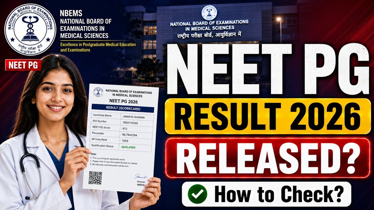 neet pg result 2026 | neet pg exam result 2026