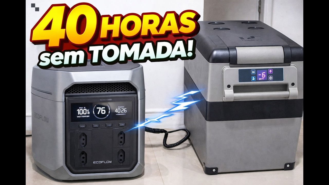 Testei ECOFLOW Delta 3 Plus X Geladeira HENT | Autonomia? #review