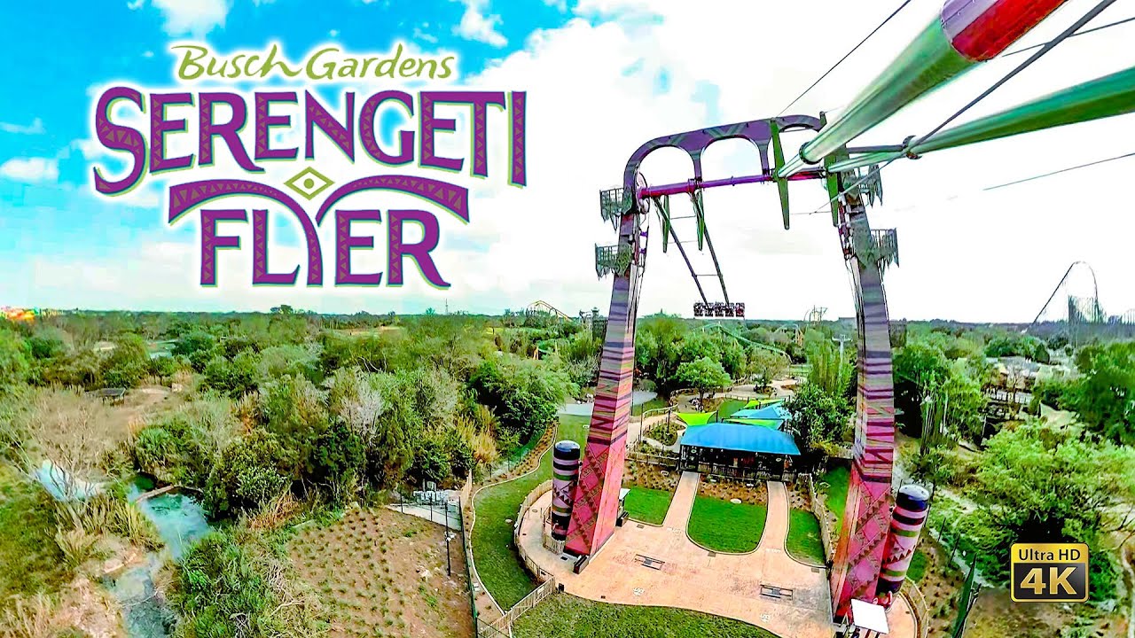 Serengeti Flyer On Ride 4K POV Busch Gardens Tampa 2023 03 13