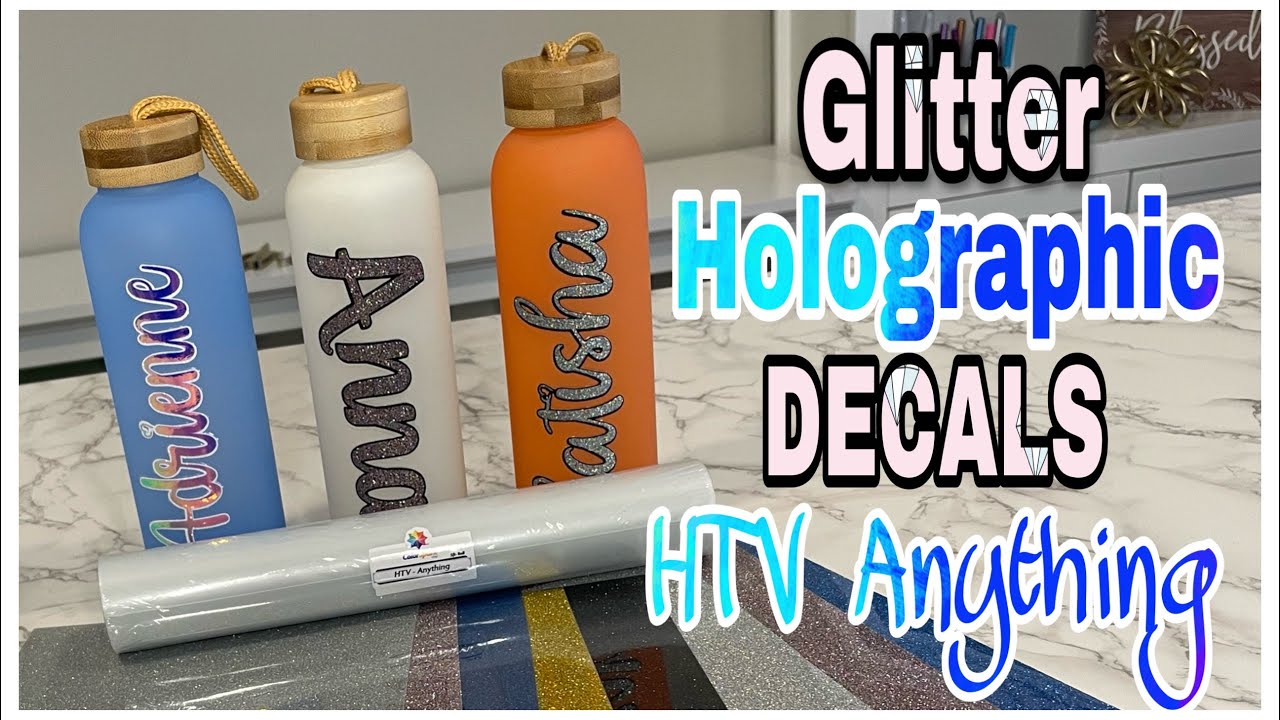 How to Make Dishwasher safe Decals with Glitter HTV! Using HTV Anything from TRW