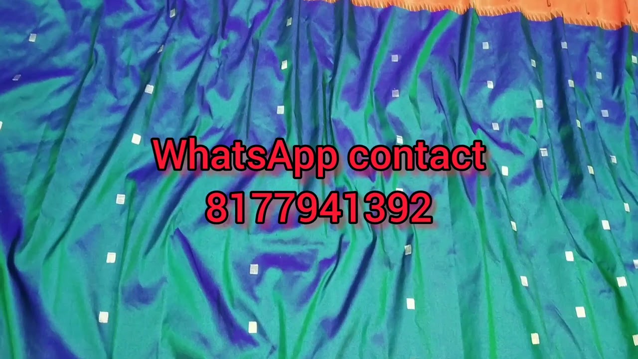 pure Silk muniya Brocade paithani saree manufacturing handloom products contact.8177941392