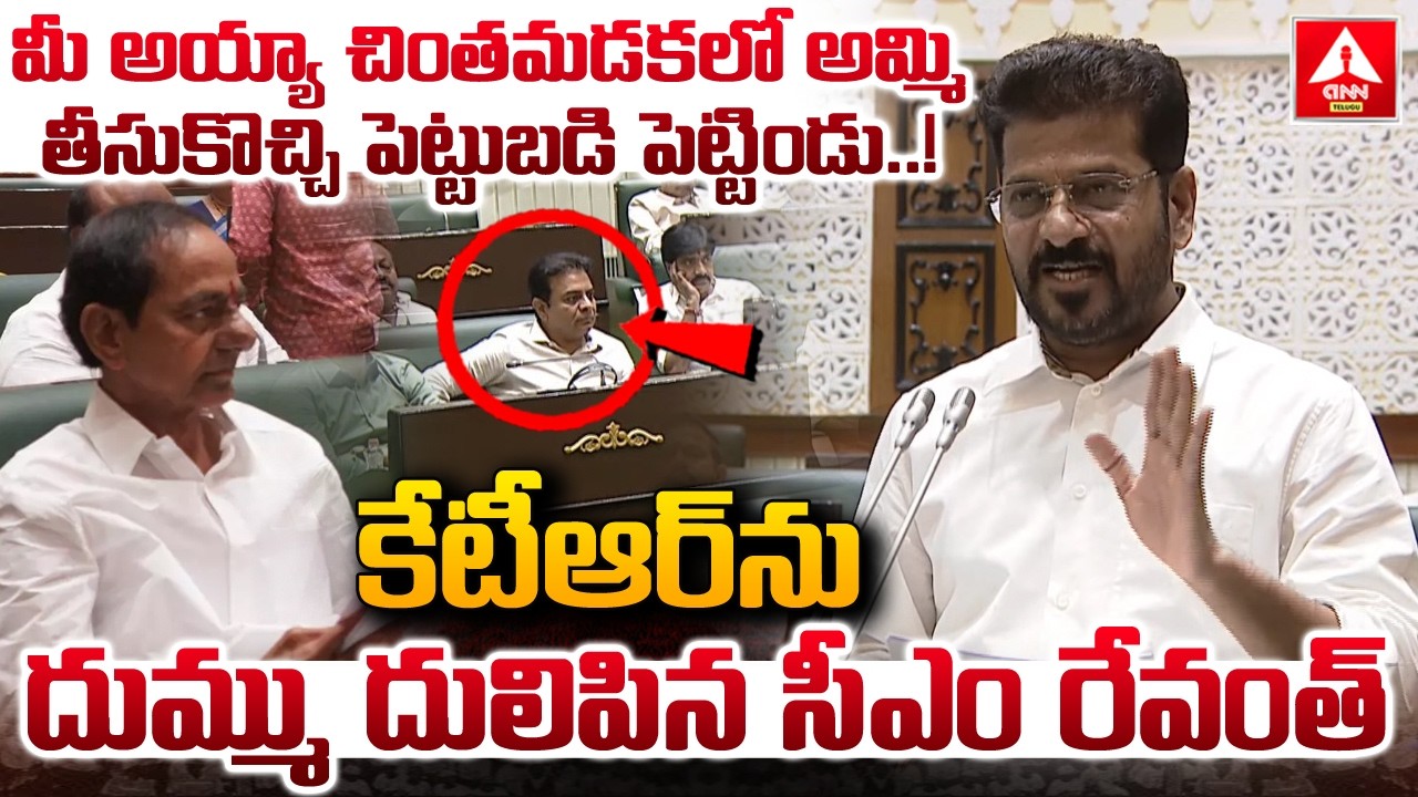 మీ అయ్యా చింతమడకలో అమ్మి తీసుకొచ్చి పెట్టుబడి పెట్టిండు..!  | CM RevanthReddy Comments On KCR & KTR