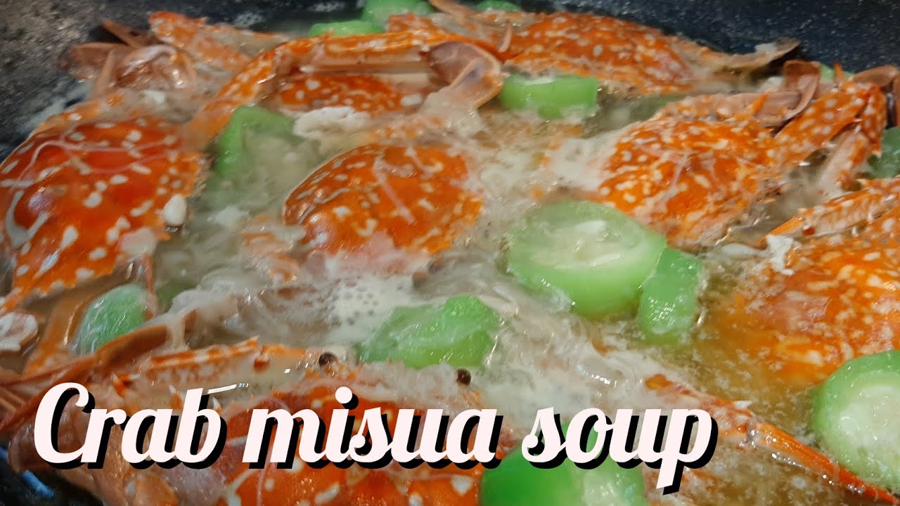 Crab MISUA soup. sabaw pa lang, ulam na. Delicious