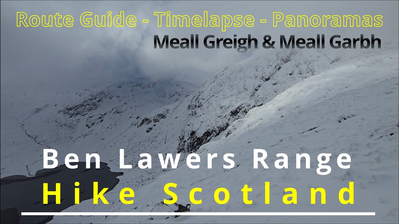 065 Meall Greigh & Meall Garbh, Ben Lawers Range, Scotland. Snowy winter ridge walk.
