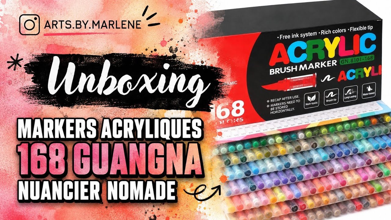 Présentation des markers acryliques GuangNa et de mon nuancier Nomade Zibuline