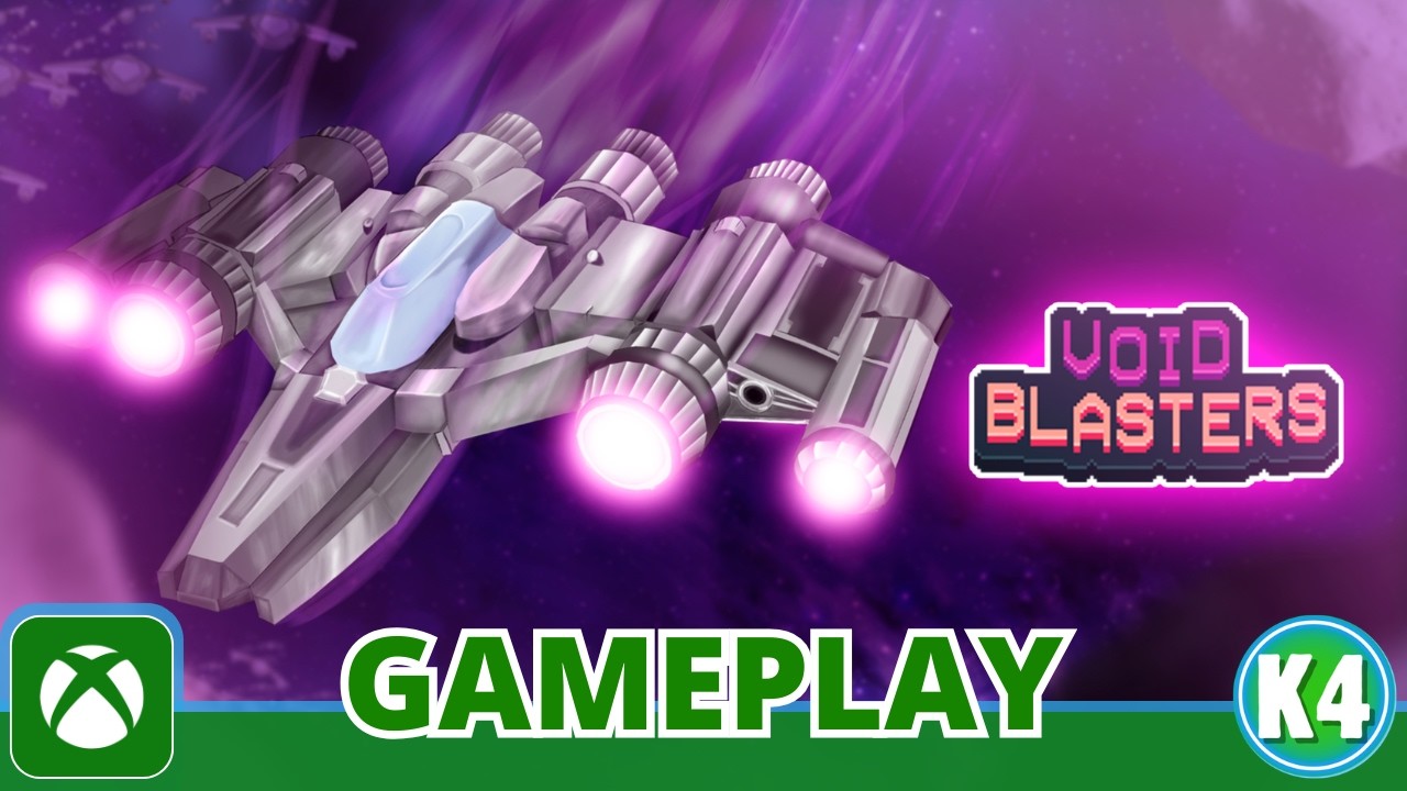 Entry Level Shmup Void Blasters Is An Easy Completion | First Look Xbox Gameplay (Double Stack)