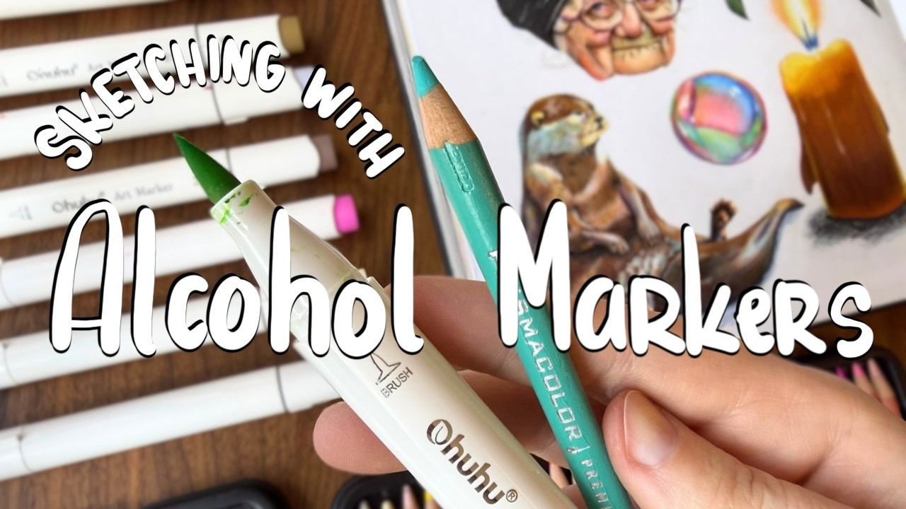 Sketching with Alcohol Markers for funsies and slowly losing my mind