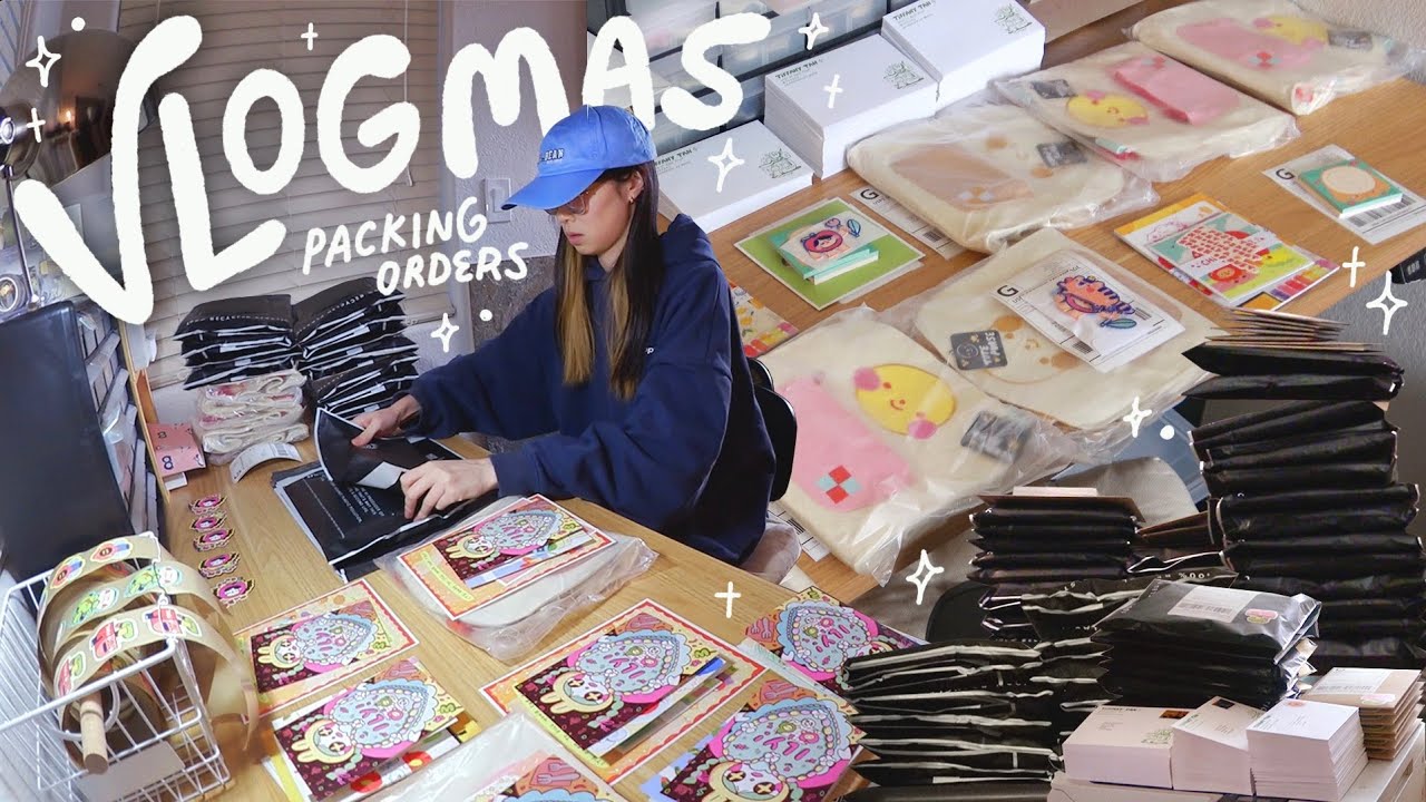 Неделя управления моим малым бизнесом 🎁 Vlogmas №1, упаковка заказов на продажу, новое кошачье де...