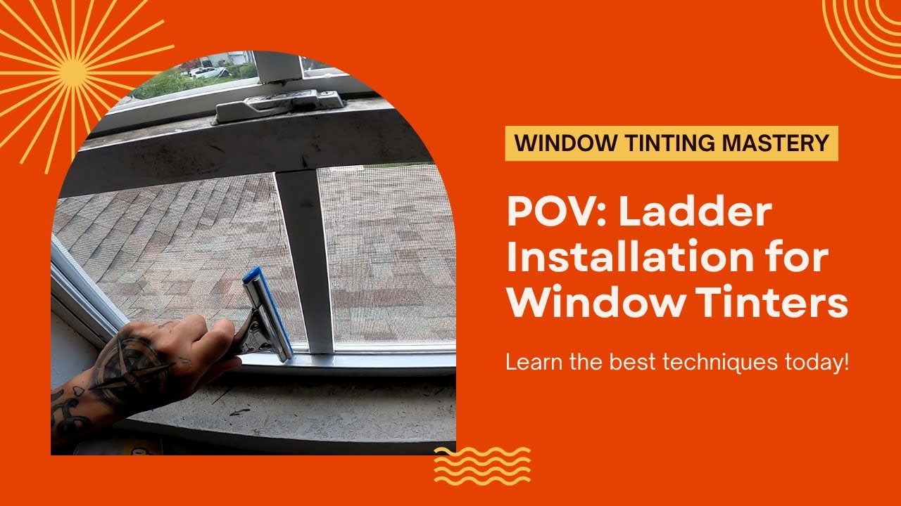 POV Window Film Removal & Installation on a 12-Foot Ladder | Real-Time Tinting Experience
