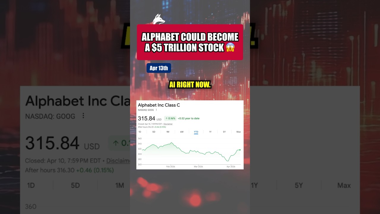 Alphabet pourrait valoir 5&nbsp;000 milliards de dollars&nbsp;! 😱 #google #actions #investissement #trading...
