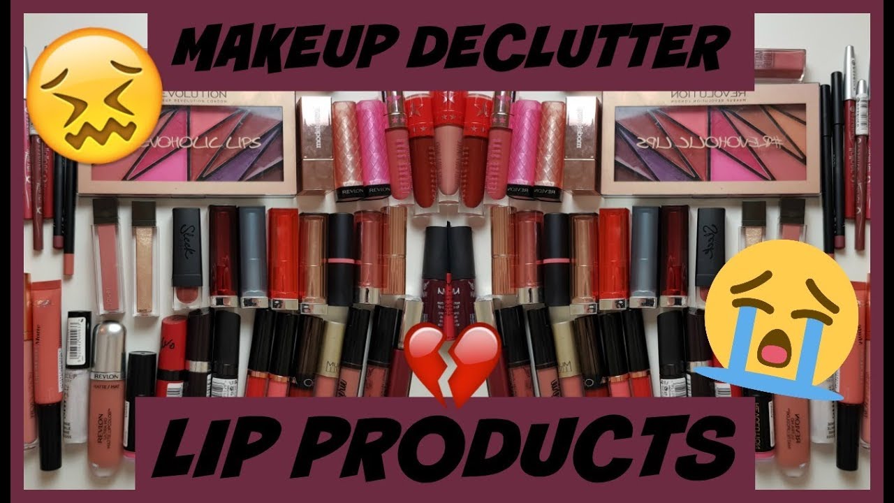 MAKEUP DECLUTTER 2018 | LIPLINERS, LIPSTICKS & LIQUID LIPSTICKS ♡♡♡