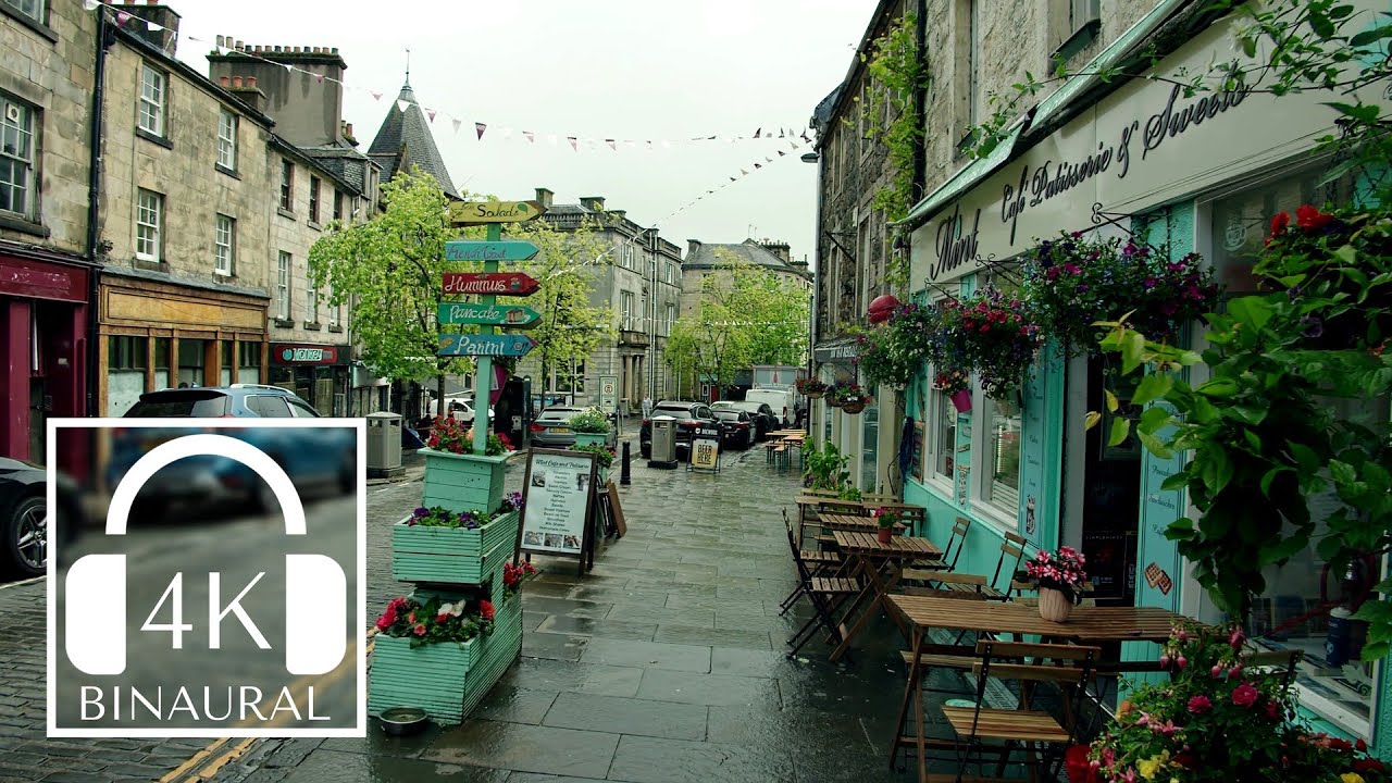 STIRLING in the Rain ☔ A Moody Summer Day Walk in Scotland | 4K