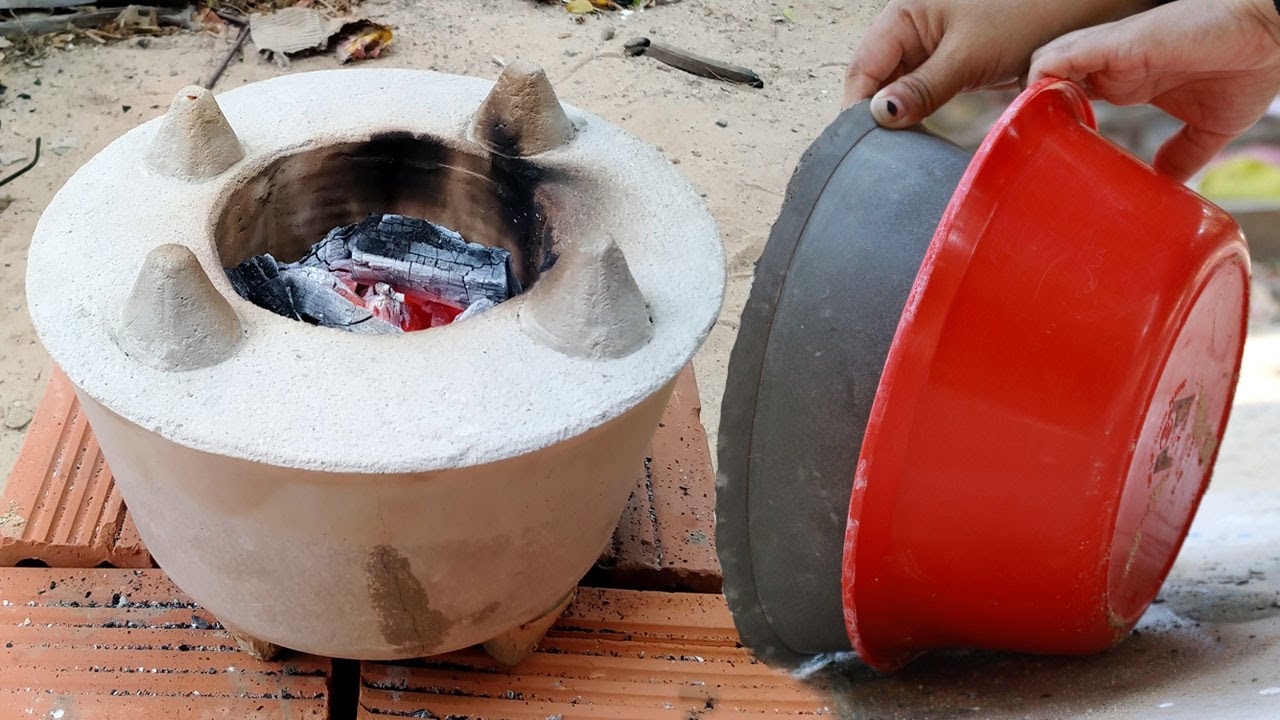 How to Make a Simple Charcoal Stove Casting Technique From Cement
